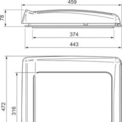 THULE Omnivent tagluge, 40 x 40 , transparent